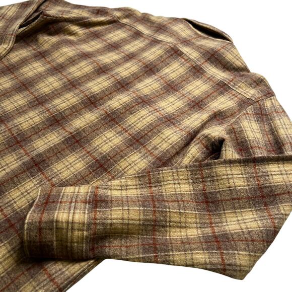 Vintage St. John’s Bay Wool Plaid Shirt Jacket Size Large 100% Virgin Wool boho - Picture 9 of 10